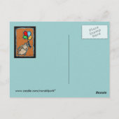 hond met briefkaart ballonnen (Achterkant)