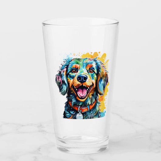 Hond met Bril Glas (Voorkant)