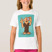 Hond met camera t-shirt (Voorkant)