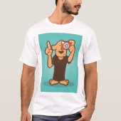 Hond met camera t-shirt (Voorkant)