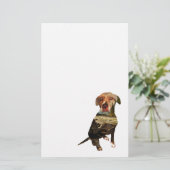 hond met dubbele blootstelling briefpapier (Staand voorkant)