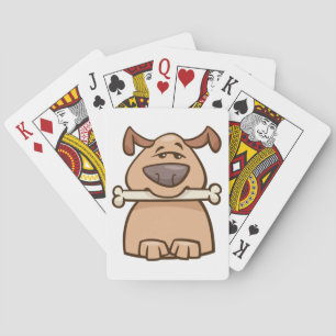 hond met een bot pokerkaarten