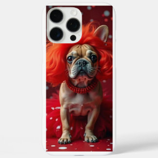 Hond met een rode pruik i-phone hoesje