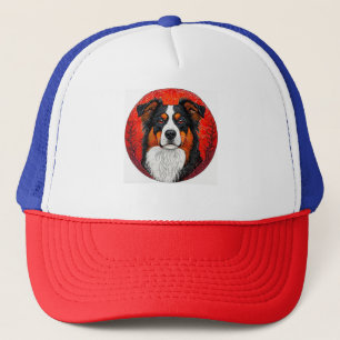 Hond met een schattig gezicht trucker pet