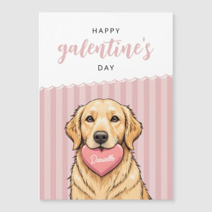 Hond met Hart Gelukkige Galentine's Day Magnetisch