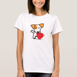 Hond met hart t-shirt