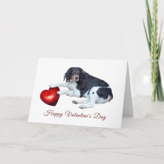 Hond met hart Valentijnsdag Kaart