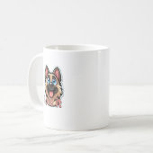 Hond met liefde koffiemok (Voorkant links)