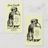  hond met mandje visitekaartje (Voorkant / Achterkant)