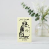  hond met mandje visitekaartje (Staand voorkant)