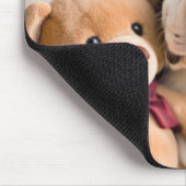 Hond met teddybeer muismat (Hoek)