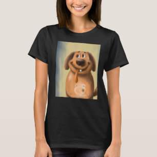 Hond met tong en tong t-shirt