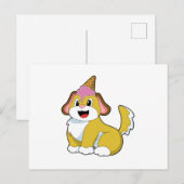 Hond met wafel ijs briefkaart (Voorkant / Achterkant)