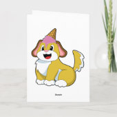 Hond met wafel ijs kaart (Achterkant)