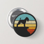 hond met zachte beklede wieltjes ronde button 5,7 cm (Voorkant /achterkant)