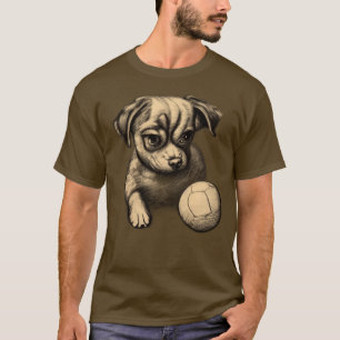 Hond met zijn bal Mooie dierenvriend ontwerp T-shirt