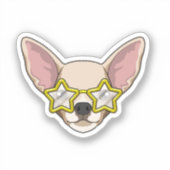 hond met zonnebril sticker (Voorkant)