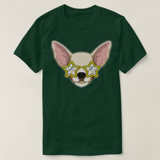 hond met zonnebril t-shirt (Design voorkant)