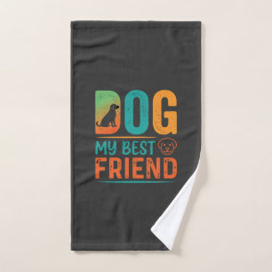 Hond Mijn Beste Vriend Retro Design Handdoek