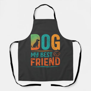 Hond Mijn Beste Vriend Retro Design Schort