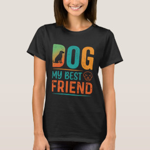 Hond Mijn Beste Vriend Retro Design T-shirt