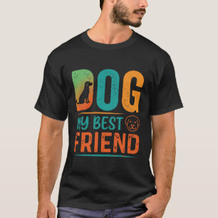 Hond Mijn Beste Vriend Retro Design T-shirt