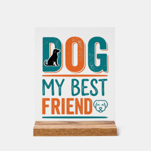 Hond Mijn Beste Vriend Vintage Hond Liefhebber Shi Acryl Bord