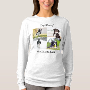Hond Moeder Aangepaste Foto Collage T-shirt