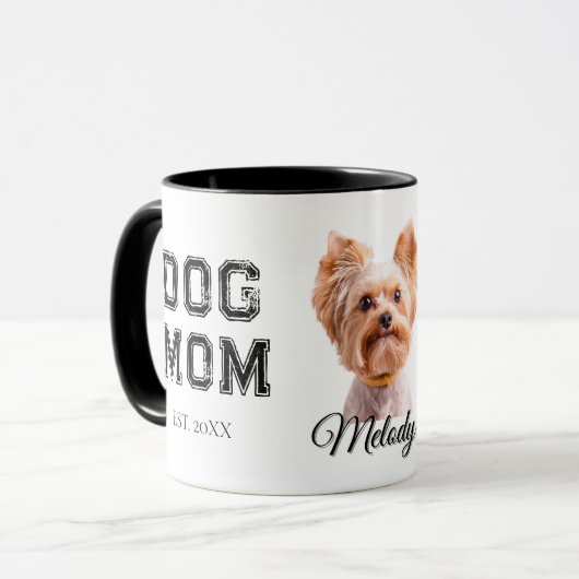 Hond Moeder Aangepaste Hond Foto Mok (Voorkant links)