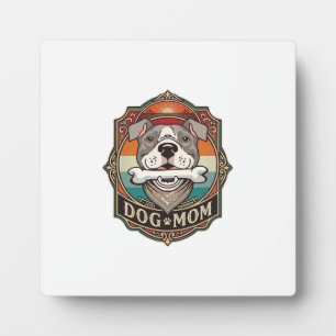 Hond Moeder Bot Bandana Vintage Frame_1 Fotoplaat