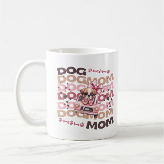 Hond Moeder Cadeau Mopshond Auto Aangepaste Naam Koffiemok