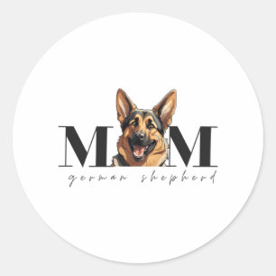 Hond Moeder DUITS HERDER HOND Classic T-shirt Ronde Sticker
