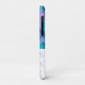 Hond Moeder Foto Custom Blauw Glitter Sterren Case-Mate iPhone Case (Achterkant/links)