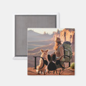 Hond Moeder fotogeheugen Magneet (Voorkant / Achterkant)