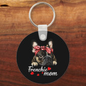 Hond Moeder Frans Bulldog Mam Liefde Moederdag Sleutelhanger (Voorkant)