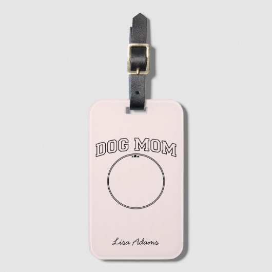 Hond Moeder Gift Gepersonaliseerde Foto Bagagelabel (Voorkant (verticaal))