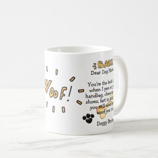 Hond Moeder Grappige Mopshond Mok Persoonlijke Cad (Voorkant rechts)