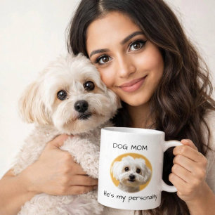 Hond Moeder Hij Is Mijn Persoonlijkheid Cute Hond  Koffiemok