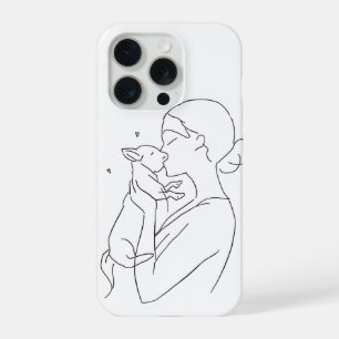 Hond Moeder Hoesje Minimalistisch Huisdierliefhebb iPhone 15 Pro Hoesje
