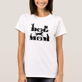 Hond Moeder Hond Silhouet Pootafdruk Schattig Huis T-shirt