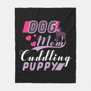 Hond Moeder Knuffelen Puppy Fleece Deken