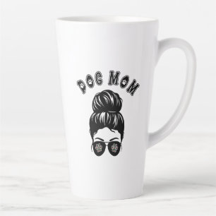 Hond Moeder Koele Moeder Messy Bun Aviator Zonnebr Latte Mok