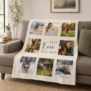 Hond Moeder Moeder champagne ivoor foto collage Fleece Deken