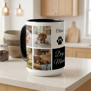 Hond Moeder Pootafdruk Acht Foto's Aangepast Mok