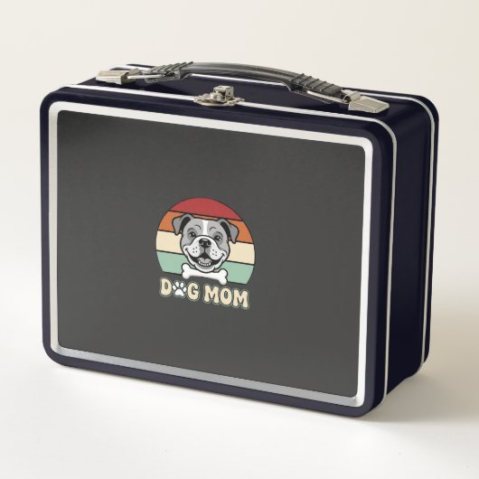Hond Moeder Retro Bulldog Vector (Voorkant)