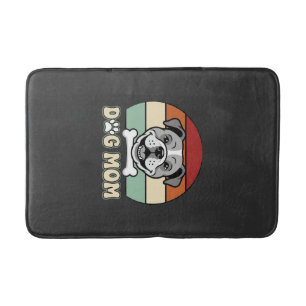 Hond Moeder Retro Bulldog Vector Badmat
