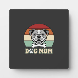 Hond Moeder Retro Bulldog Vector Fotoplaat