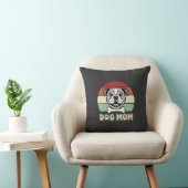 Hond Moeder Retro Bulldog Vector Kussen (Stoel)