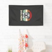 Hond Moeder Retro Bulldog Vector Spandoek (Insitu)