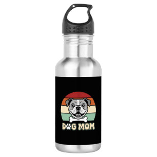 Hond Moeder Retro Bulldog Vector Waterfles